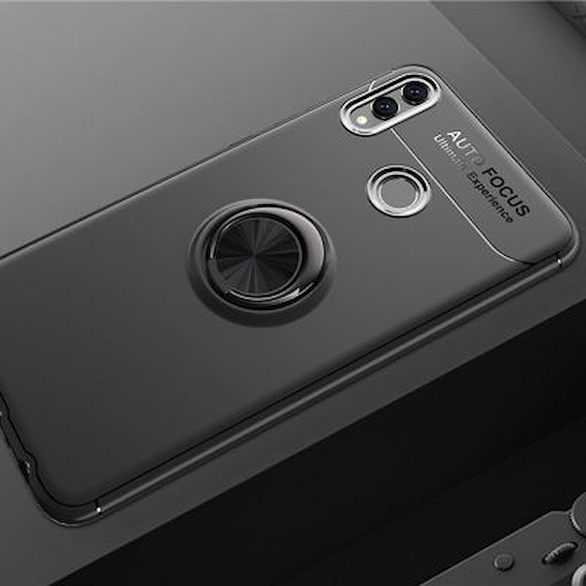 Honor 8C  Kılıf Yüzüklü Sağlam Esnek Ringo Silikon Kapak
