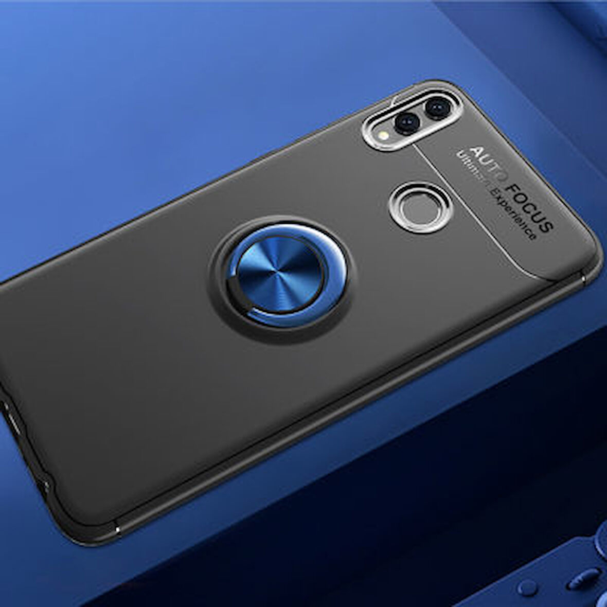 Honor 8C Kılıf Yüzüğü Stant ve Araç Tutucu Olabilen Şık Esnek Premium Silikon Kapak RYC/Ravel