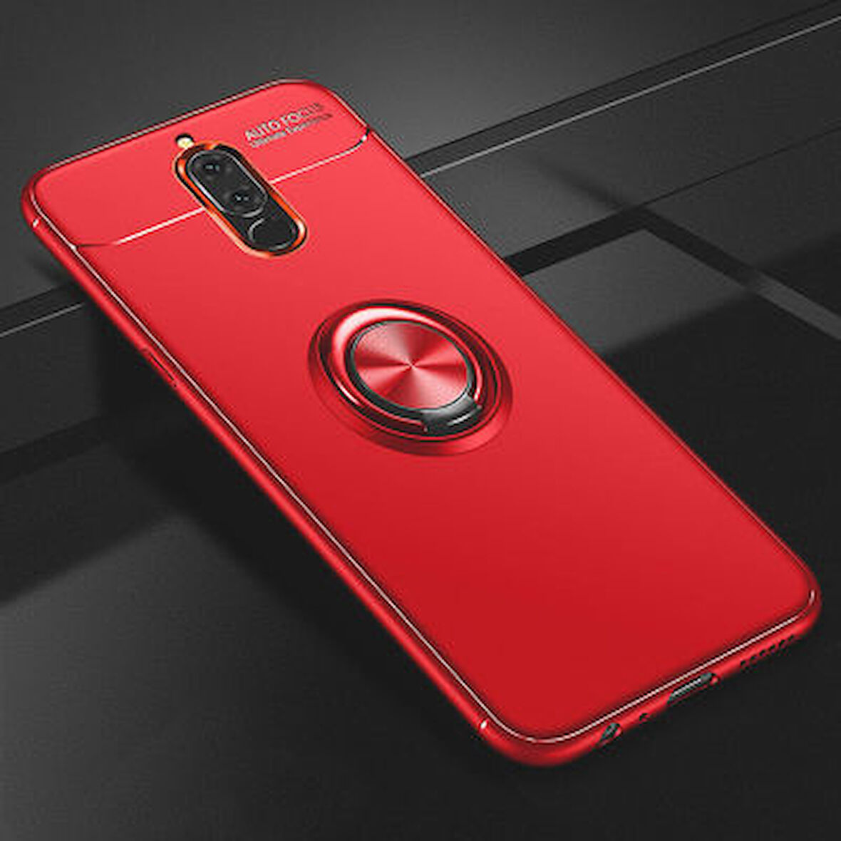 Huawei Mate 10 Lite  Kılıf Yüzüklü Sağlam Esnek Ringo Silikon Kapak