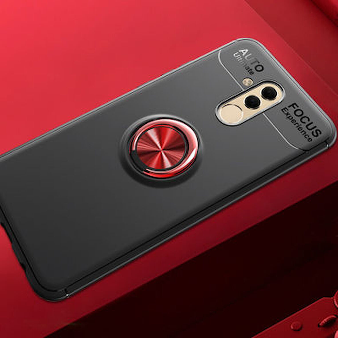 Huawei Mate 20 Lite  Kılıf Yüzüklü Sağlam Esnek Ringo Silikon Kapak
