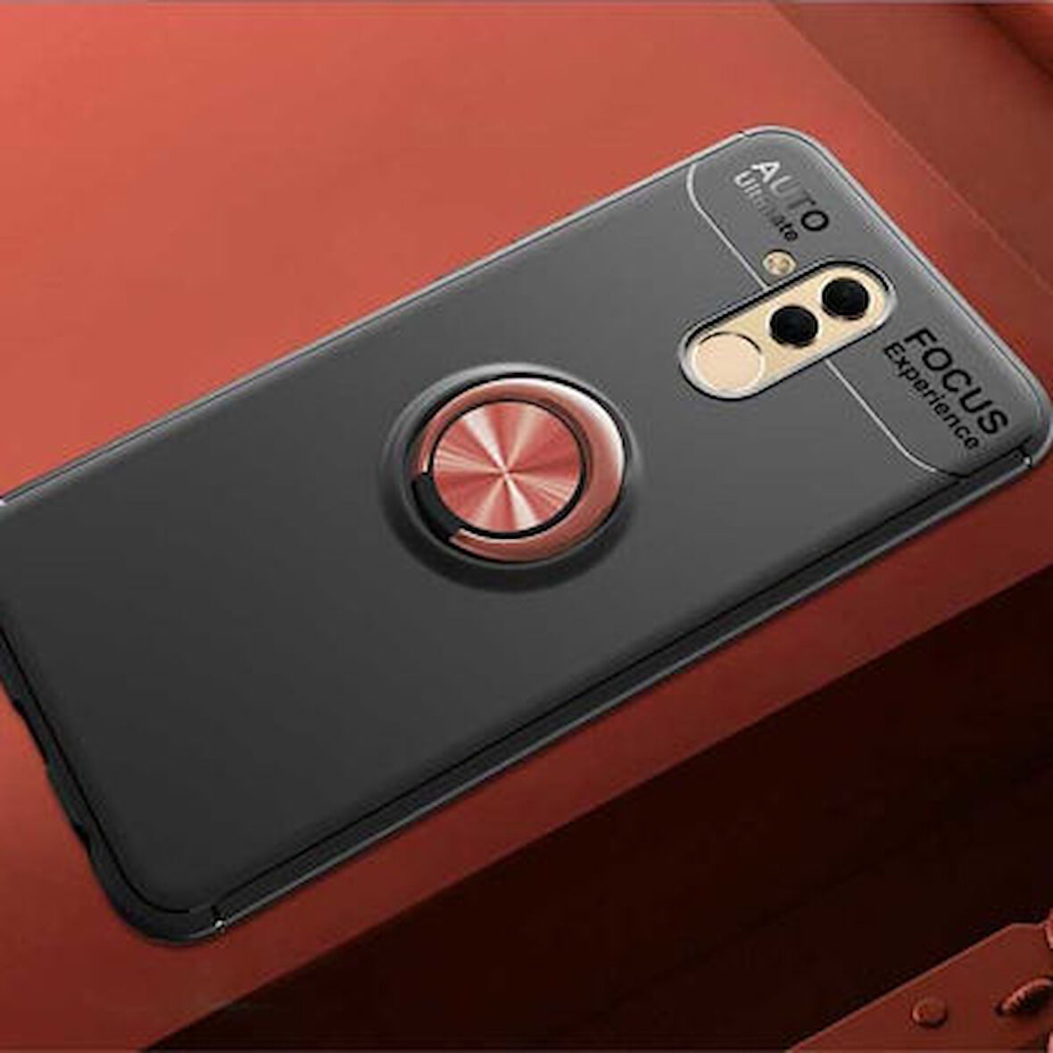 Huawei Mate 20 Lite  Kılıf Yüzüklü Sağlam Esnek Ringo Silikon Kapak