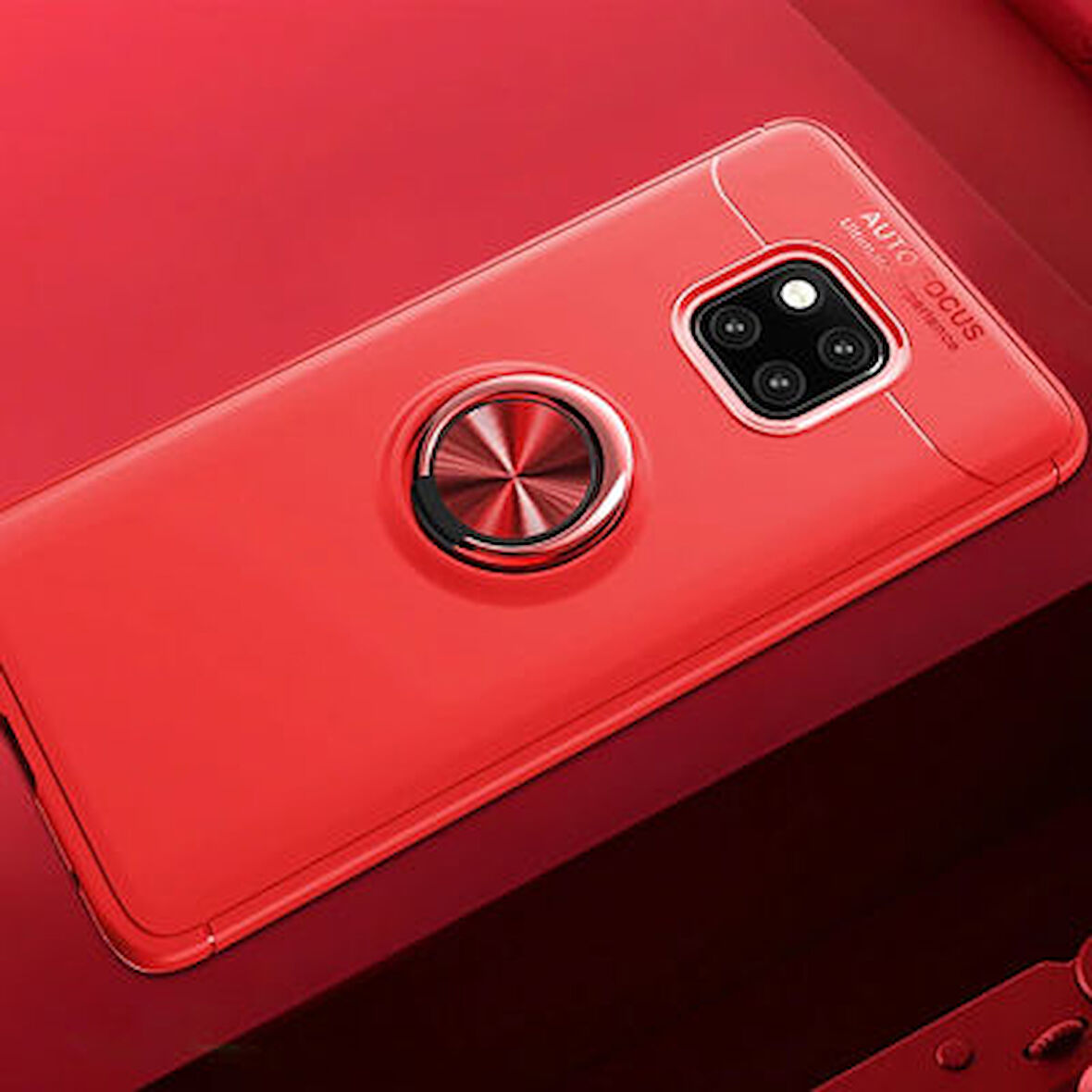 Huawei Mate 20 Pro  Kılıf Yüzüklü Sağlam Esnek Ringo Silikon Kapak
