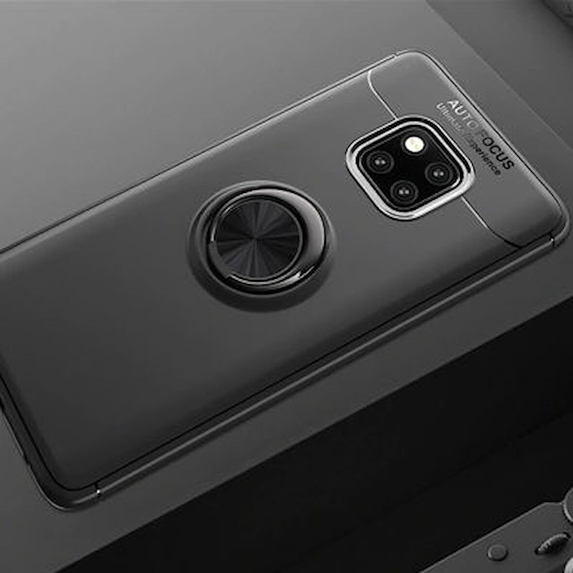 Huawei Mate 20 Pro  Kılıf Yüzüklü Sağlam Esnek Ringo Silikon Kapak