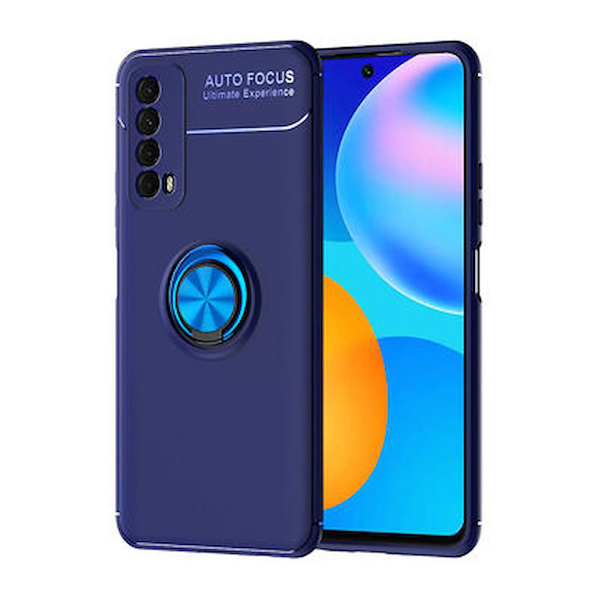 Huawei P Smart 2021 Ultra Koruma Sağlayan Stant Özellikli Yüzüklü Ravel Silikon Kılıf