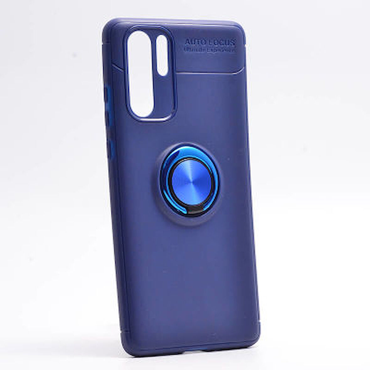 Huawei P30 Pro Ultra Koruma Sağlayan Stant Özellikli Yüzüklü Ravel Silikon Kılıf