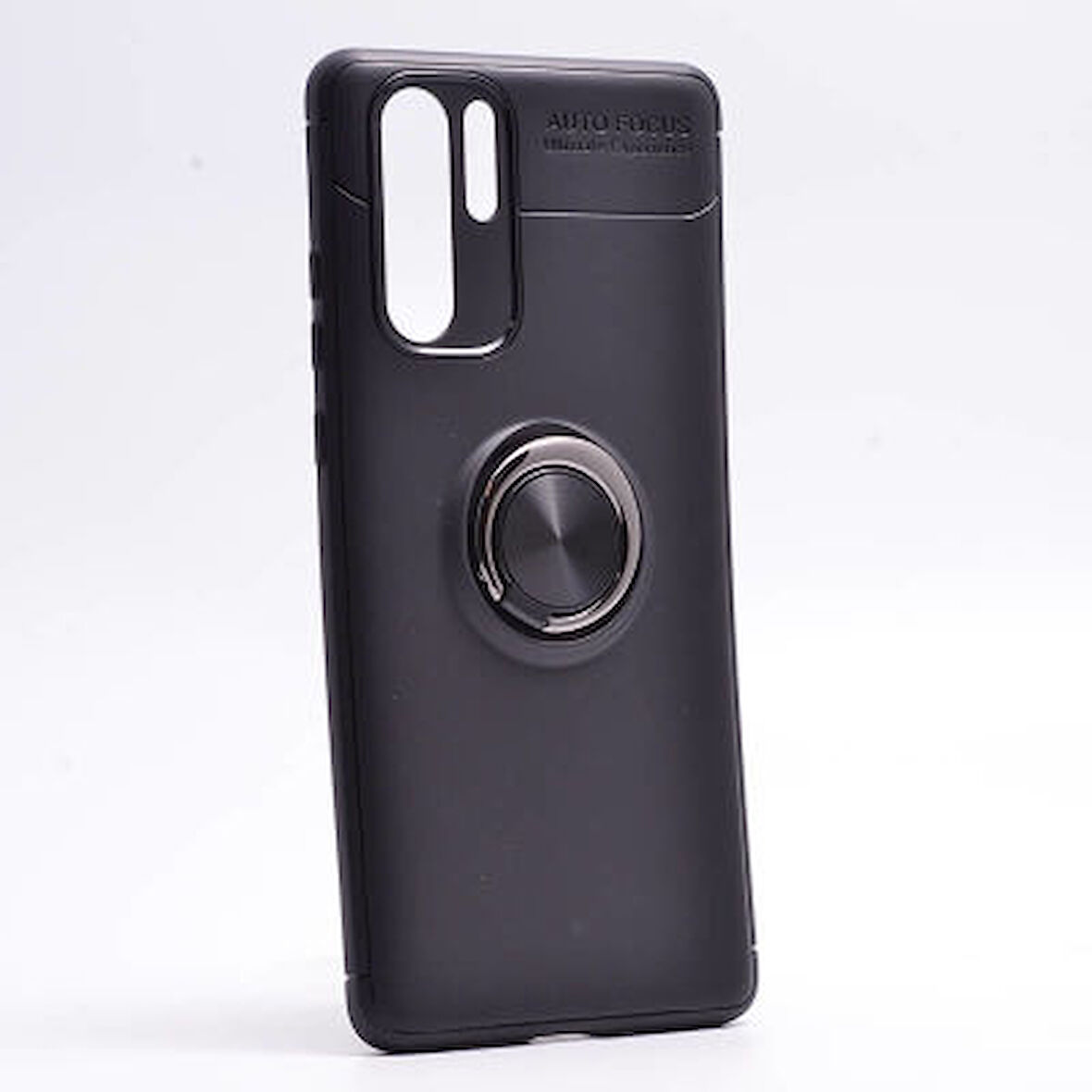 Huawei P30 Pro Ultra Koruma Sağlayan Stant Özellikli Yüzüklü Ravel Silikon Kılıf