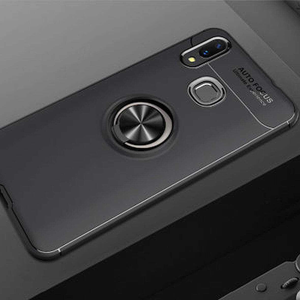 Huawei Y7 Prime 2019  Kılıf Yüzüklü Sağlam Esnek Ringo Silikon Kapak