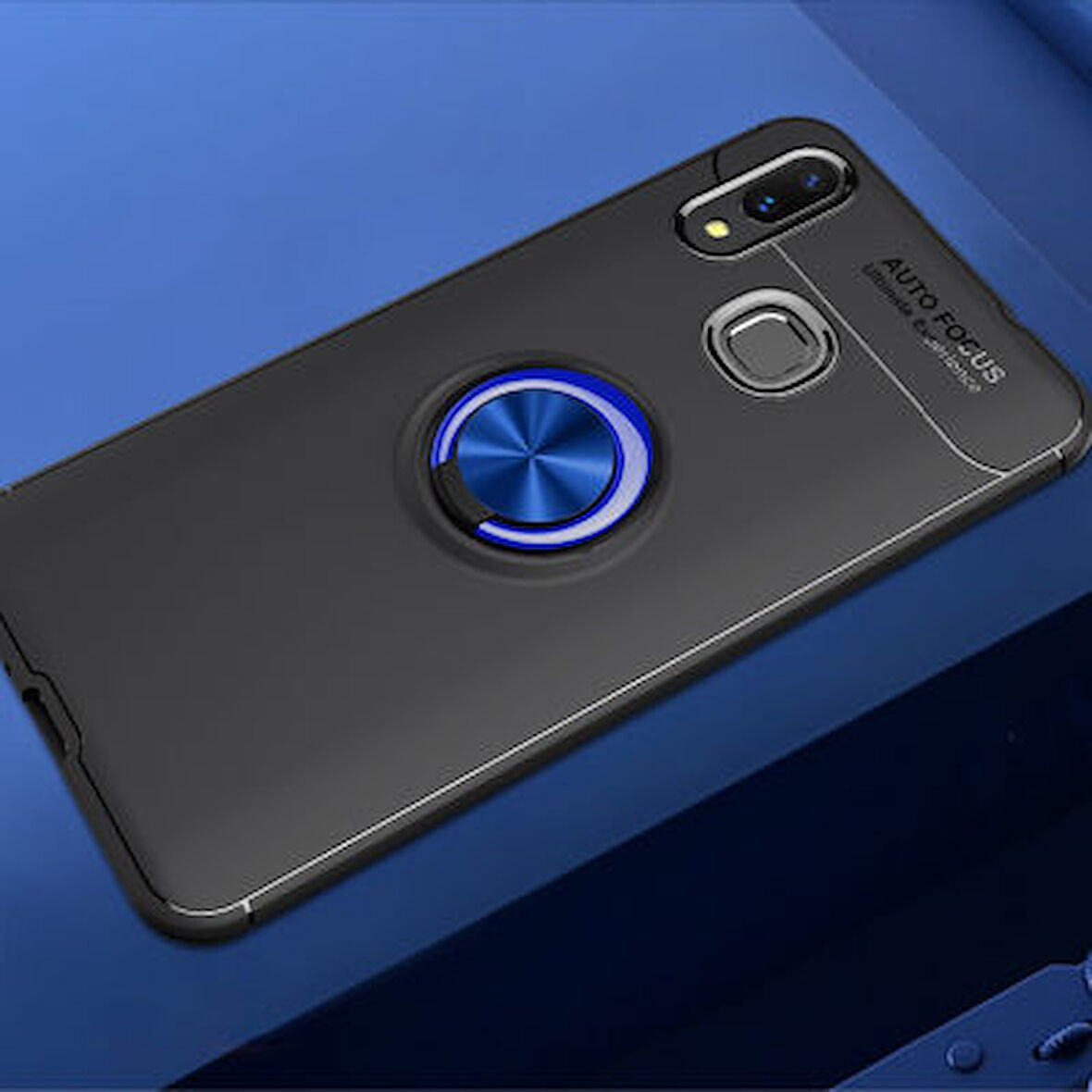 Huawei Y7 Prime 2019  Kılıf Yüzüklü Sağlam Esnek Ringo Silikon Kapak