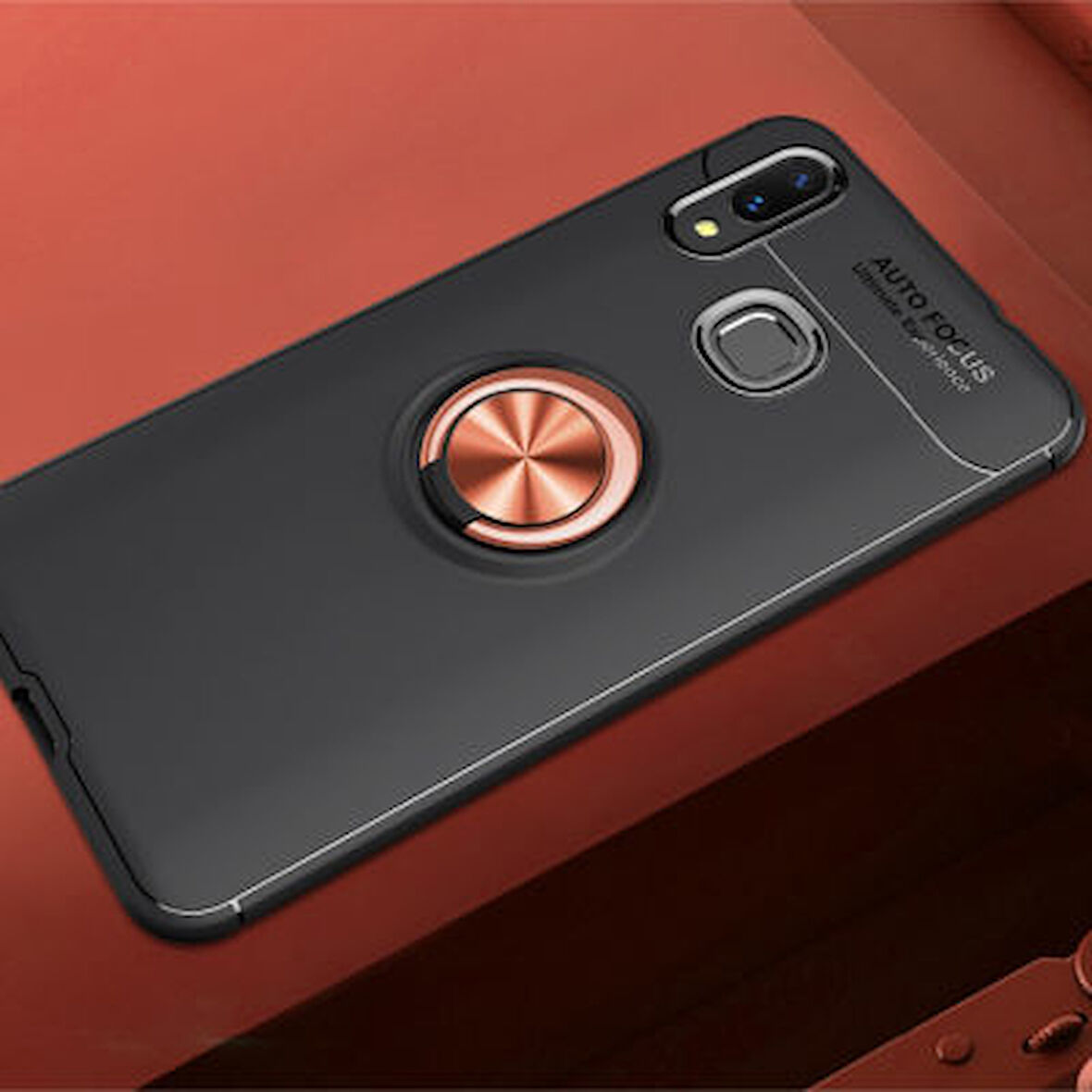 Huawei Y7 Prime 2019  Kılıf Yüzüklü Sağlam Esnek Ringo Silikon Kapak