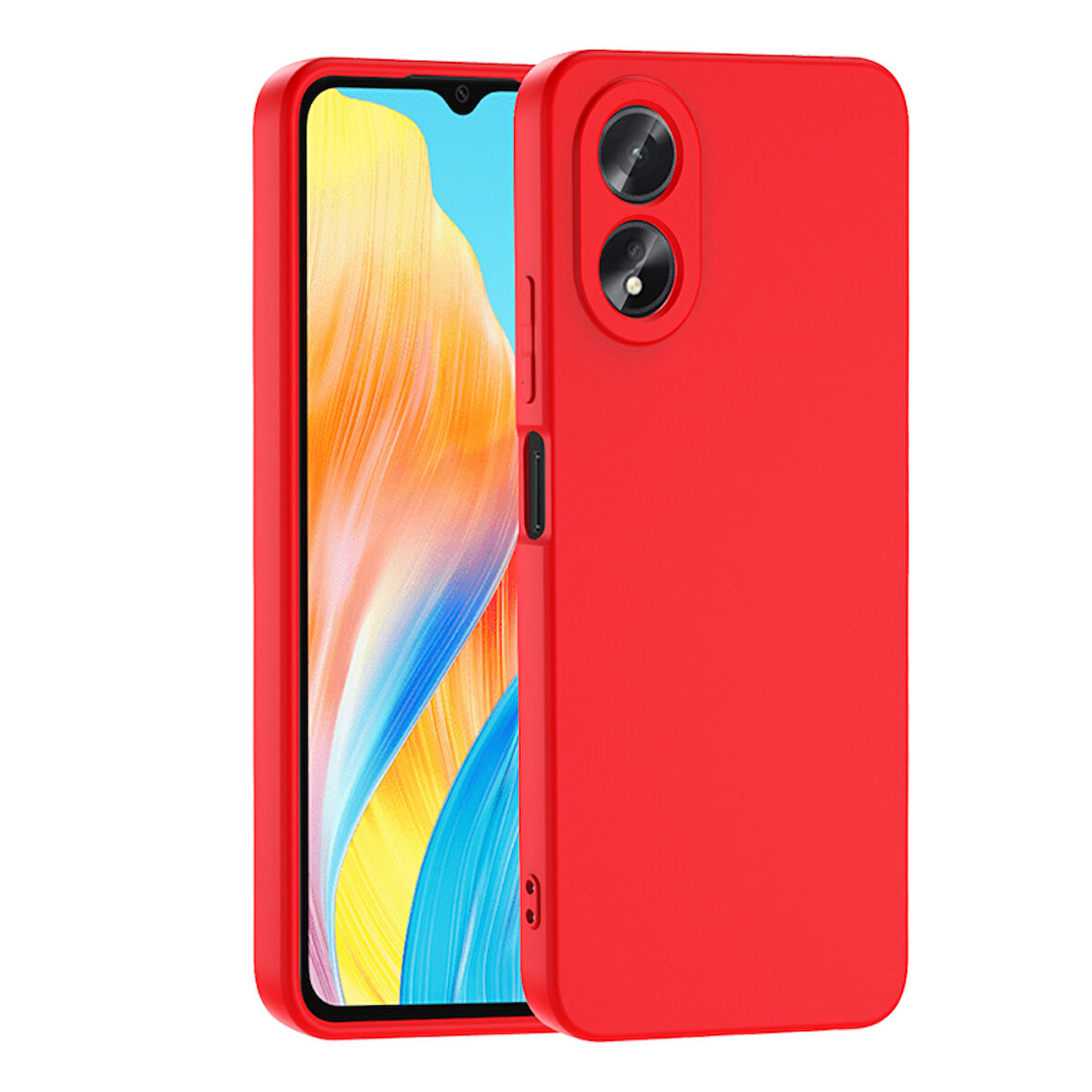 Oppo A38 Kılıf Kadife Dolgulu Şık Candy Lansman Silikon Kapak