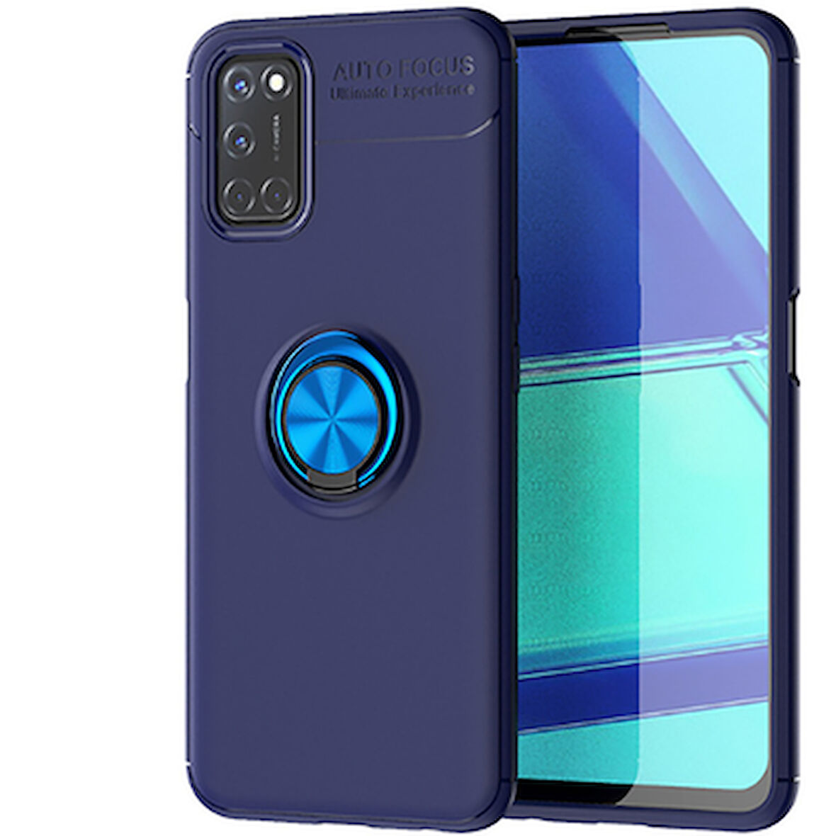 Oppo Reno A52  Kılıf Yüzüklü Sağlam Esnek Ringo Silikon Kapak