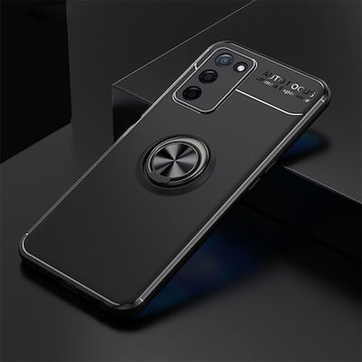 Oppo A55 5G  Kılıf Yüzüklü Sağlam Esnek Ringo Silikon Kapak