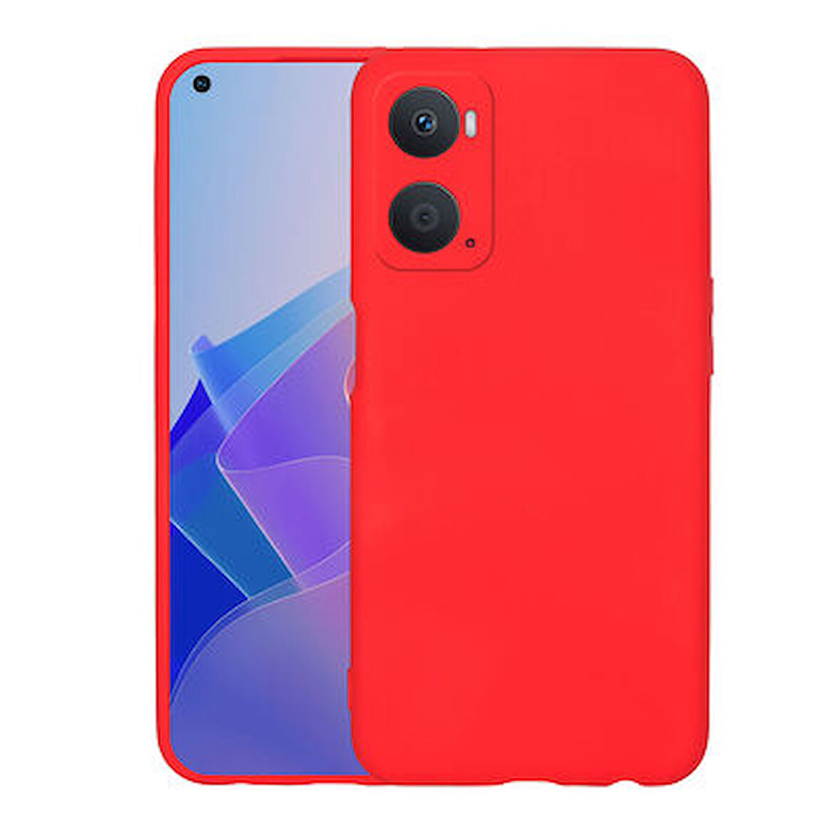 Oppo A96 4G İçi Kadife Dolgulu Şık Candy Lansman Silikon Kılıf