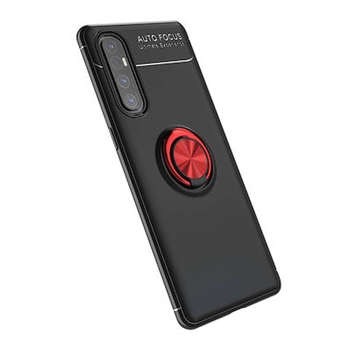 Oppo Reno 3 Pro 5G Kılıf Yüzüğü Stant ve Araç Tutucu Olabilen Şık Esnek Premium Silikon Kapak RYC/Ravel
