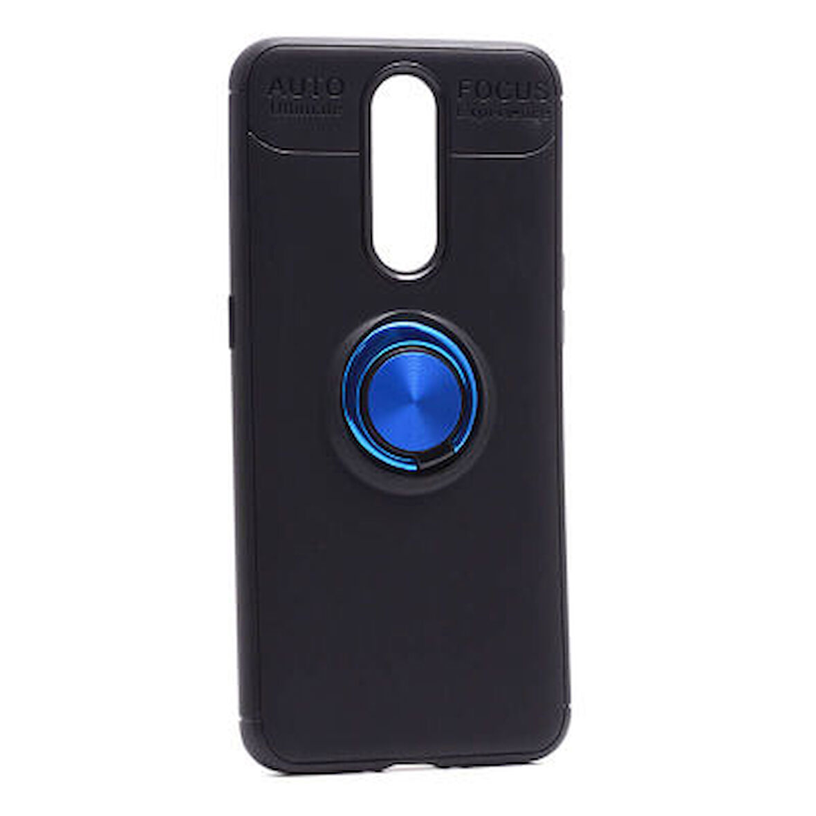 Oppo RX17 Pro Kılıf Yüzüğü Stant ve Araç Tutucu Olabilen Şık Esnek Premium Silikon Kapak RYC/Ravel