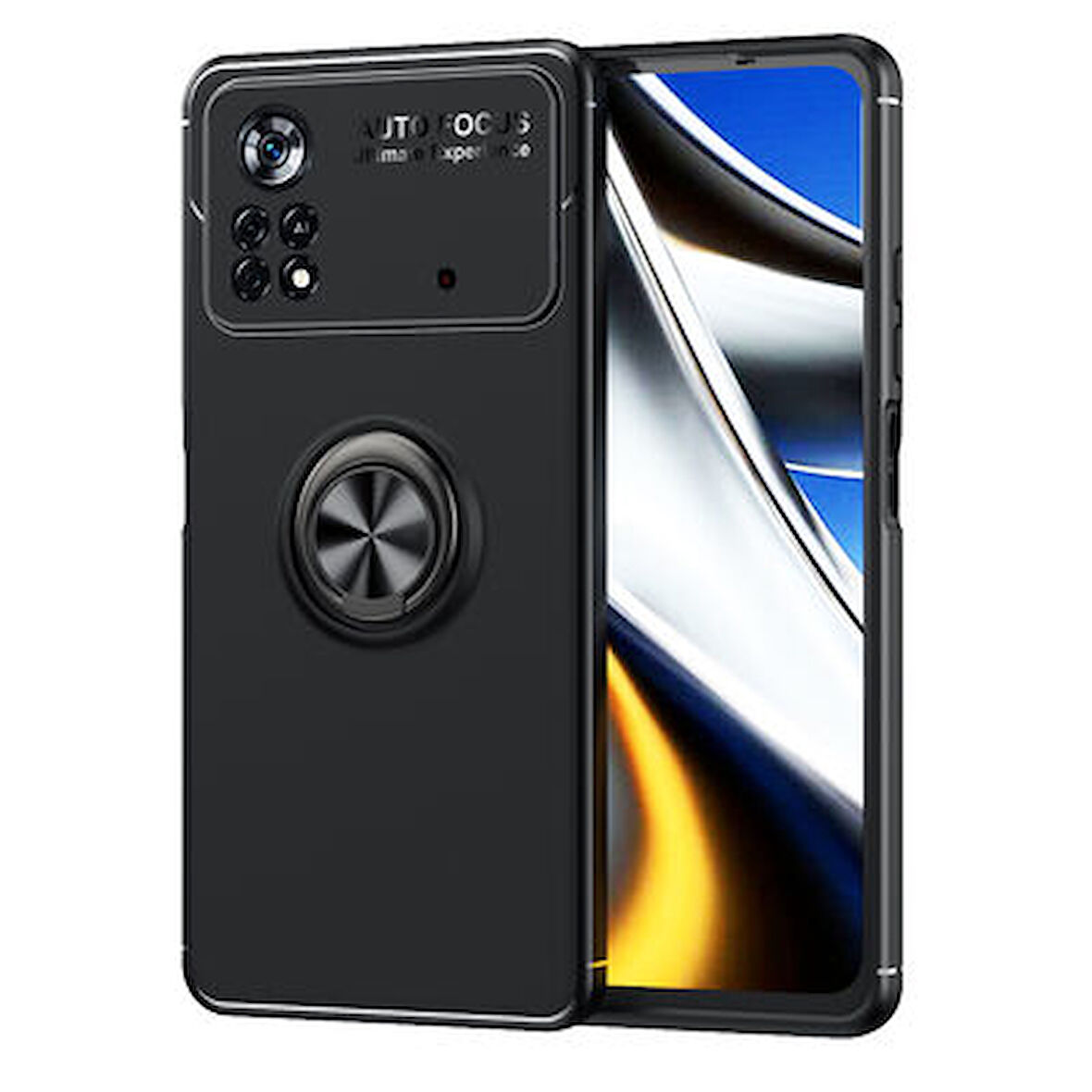 Poco M4 Pro 4G  Kılıf Yüzüklü Sağlam Esnek Ringo Silikon Kapak