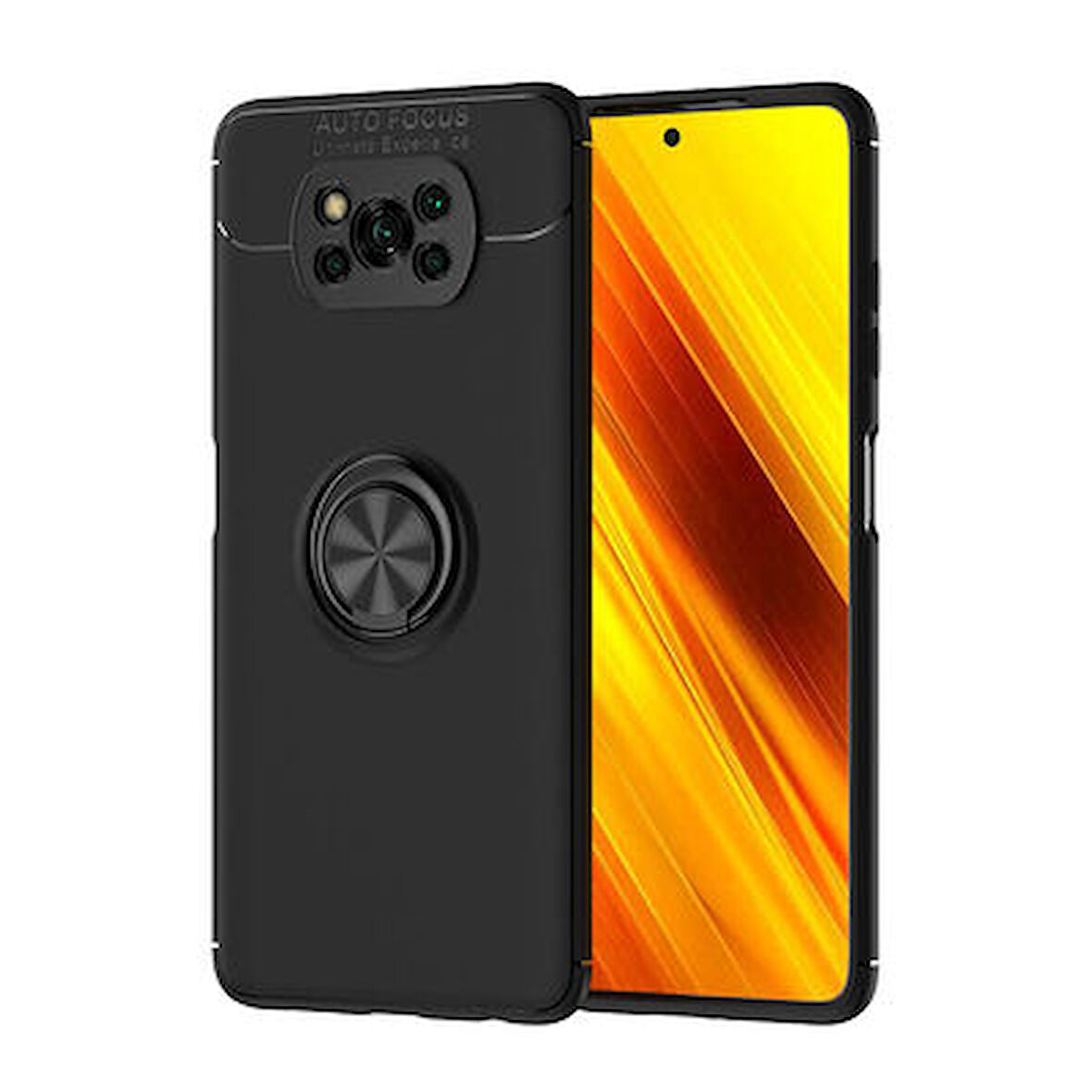 Poco X3 Pro Ultra Koruma Sağlayan Stant Özellikli Yüzüklü Ravel Silikon Kılıf