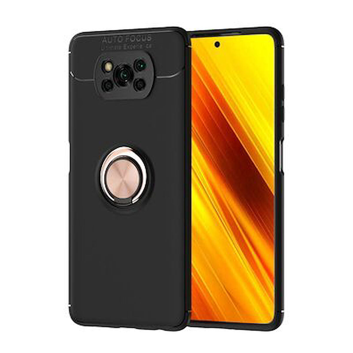 Poco X3  Kılıf Yüzüklü Sağlam Esnek Ringo Silikon Kapak