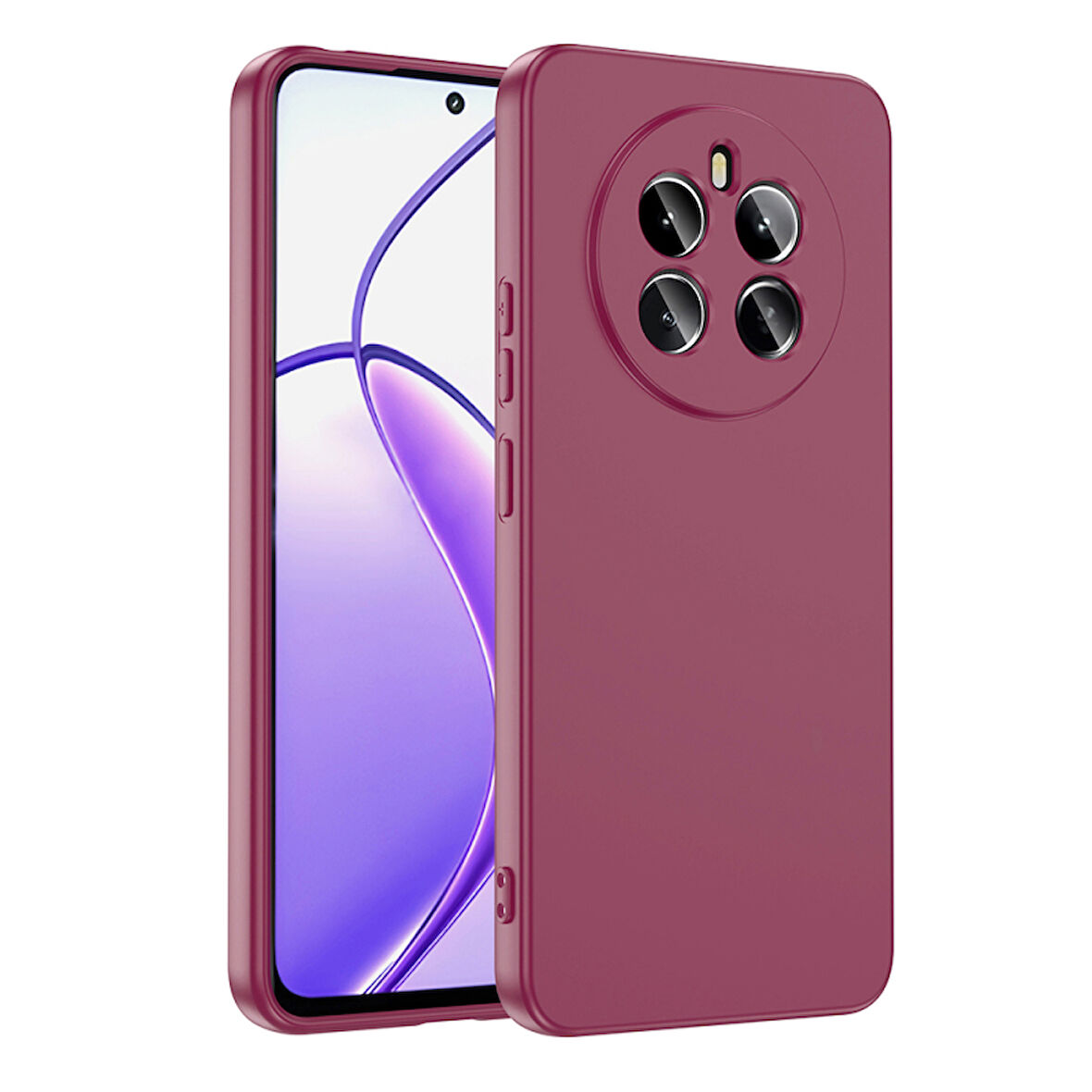 Realme 12 Plus Kılıf Kadife Dolgulu Şık Candy Lansman Silikon Kapak