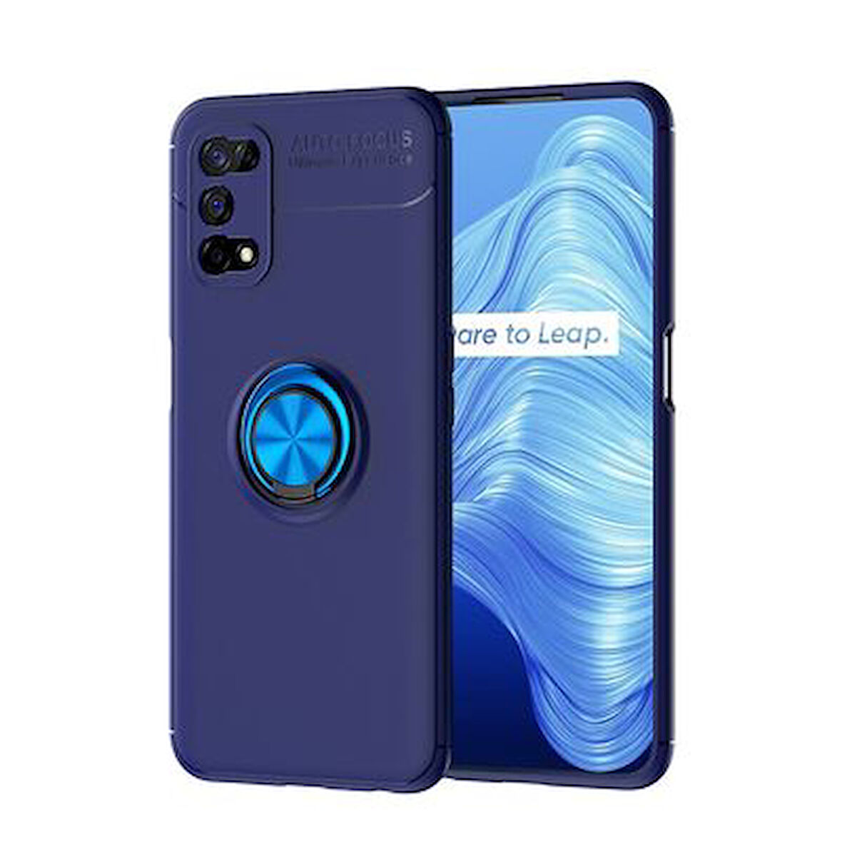 Realme 7 Pro  Kılıf Yüzüklü Sağlam Esnek Ringo Silikon Kapak