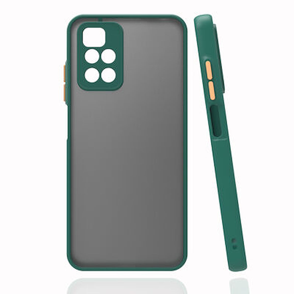 Redmi 10 Kenarları Renkli Arkası Buğulu Şık Hux Silikon Kılıf