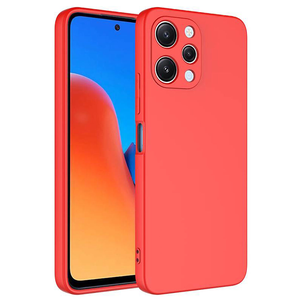 Redmi 12 İçi Kadife Dolgulu Şık Candy Lansman Silikon Kılıf