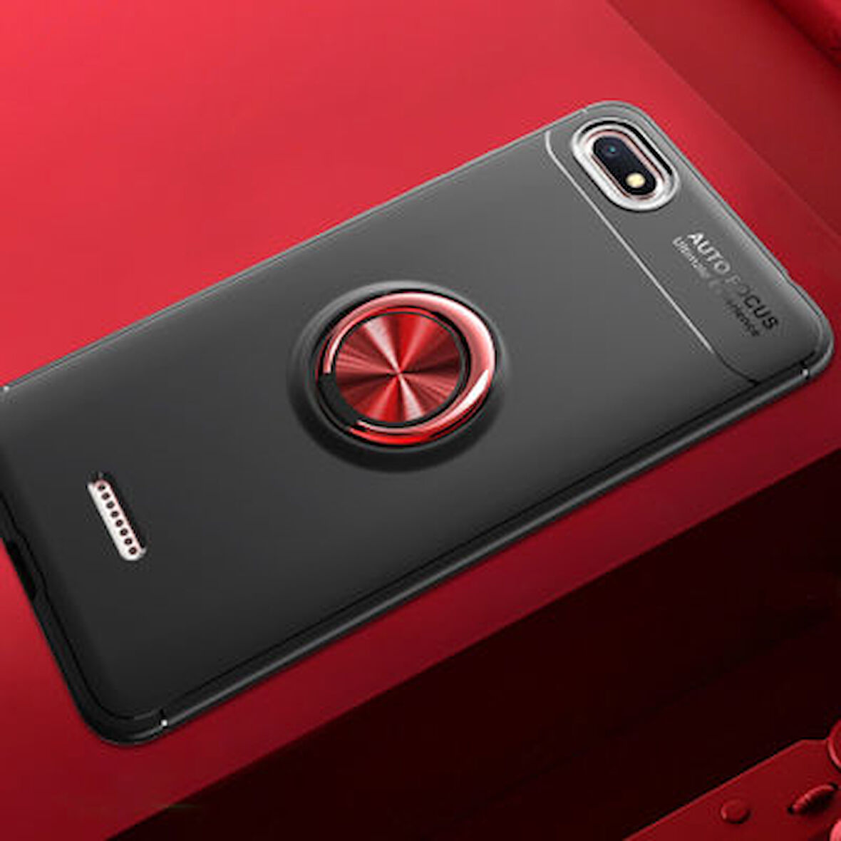 Redmi 6A  Kılıf Yüzüklü Sağlam Esnek Ringo Silikon Kapak