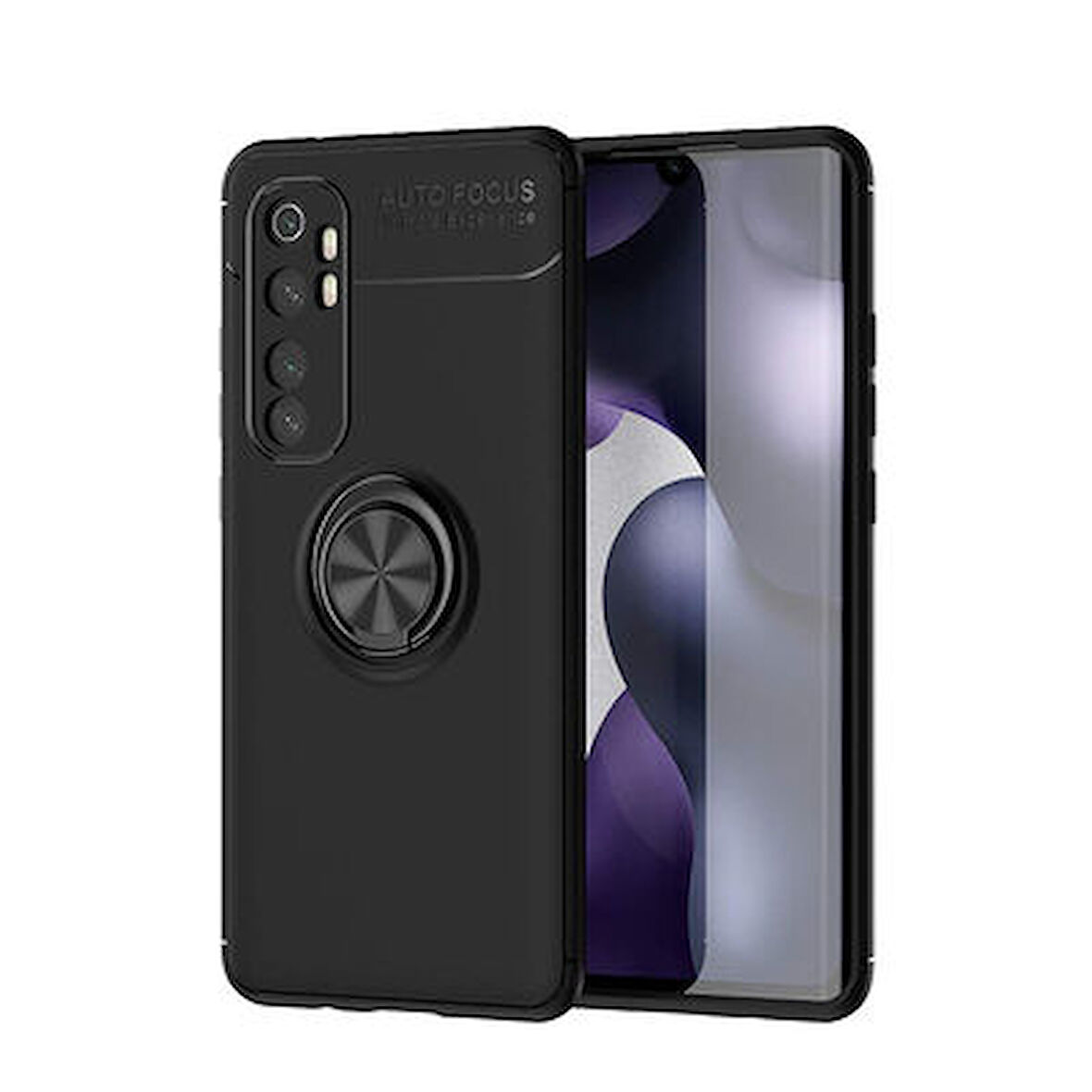 Xiaomi Mi Note 10 Lite  Kılıf Yüzüklü Sağlam Esnek Ringo Silikon Kapak