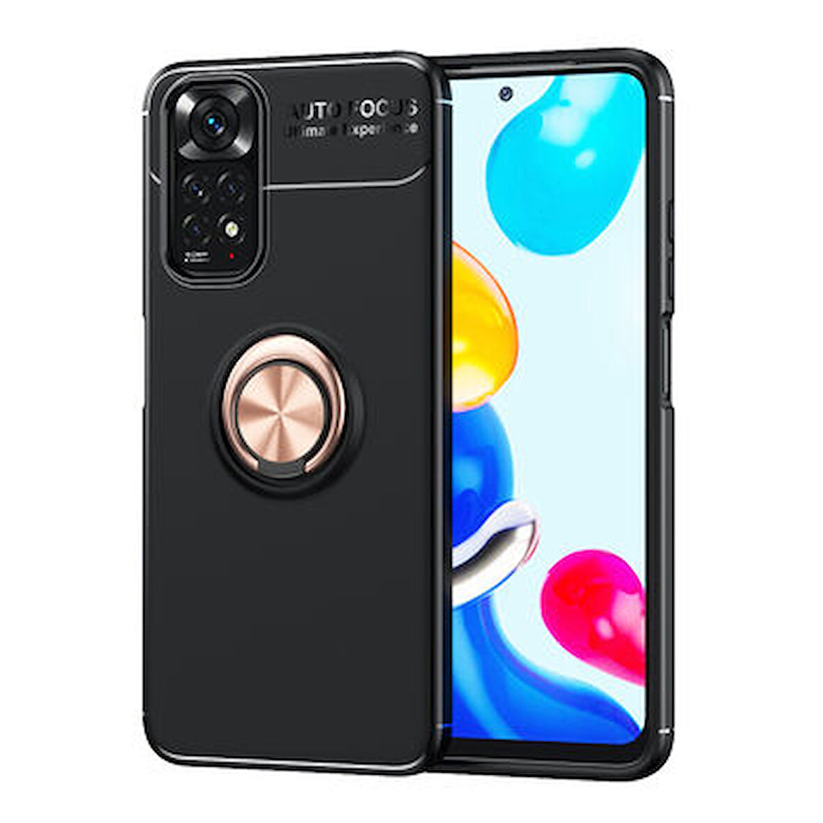 Redmi Note 11S Global  Kılıf Yüzüklü Sağlam Esnek Ringo Silikon Kapak