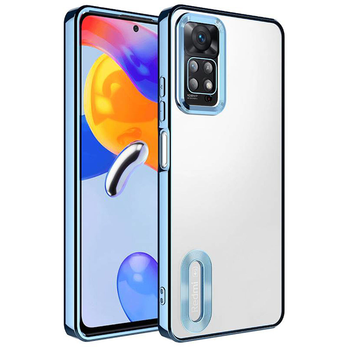 Redmi Note 12 Pro 4G Kılıf Logo Detaylı ve Parlak NLight Premium Silikon Kapak
