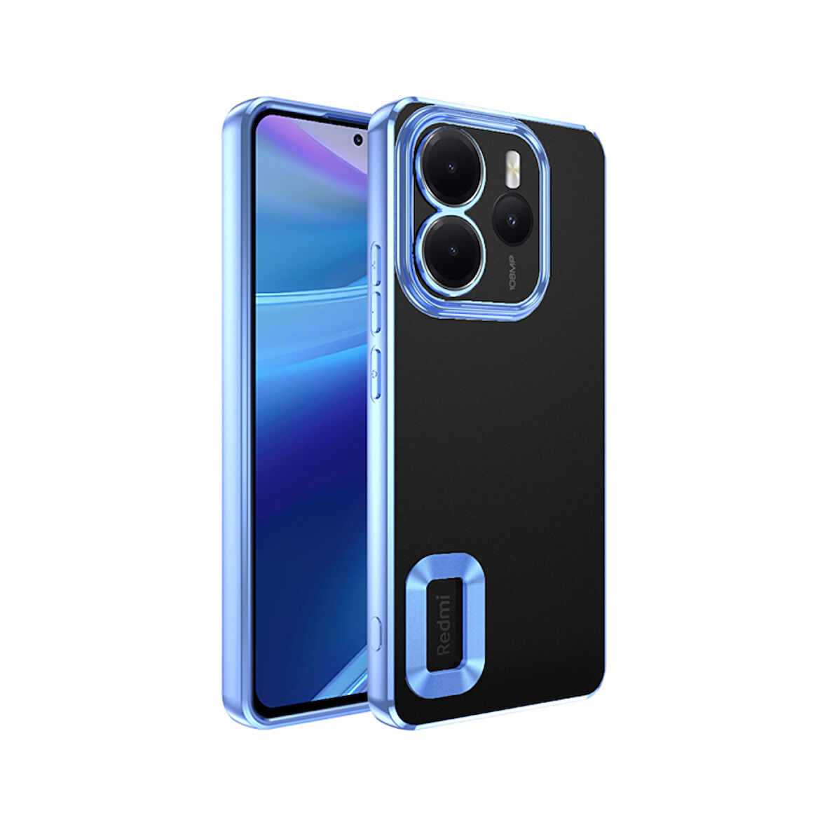 Redmi Note 14 4G  Kılıf Logo Detaylı ve Parlak NLight Premium Silikon Kapak