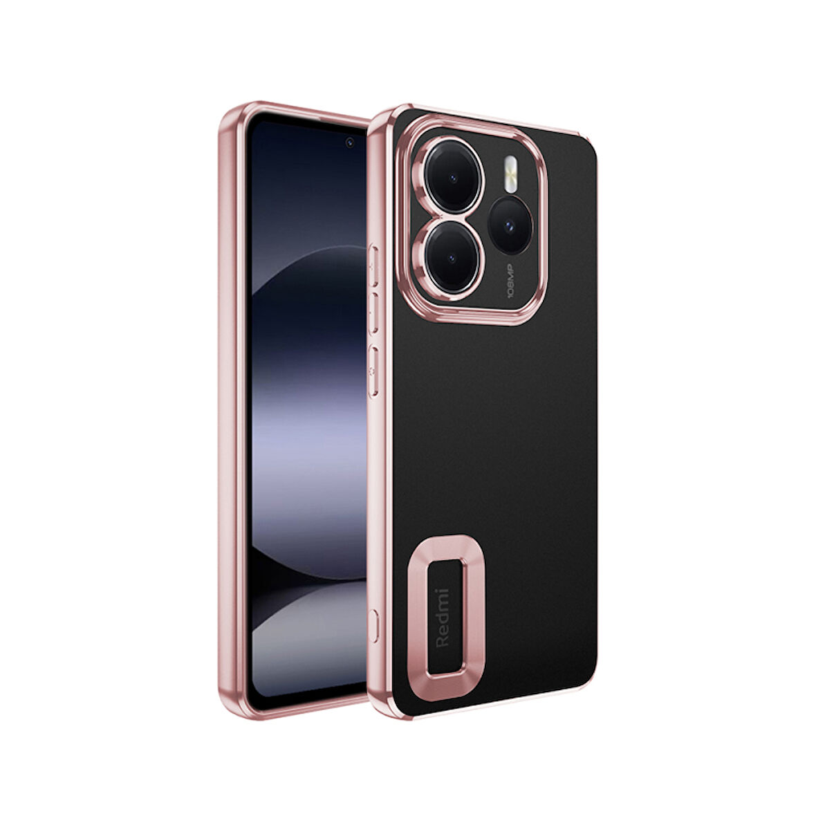 Redmi Note 14 5G Kılıf Logo Detaylı ve Parlak NLight Premium Silikon Kapak