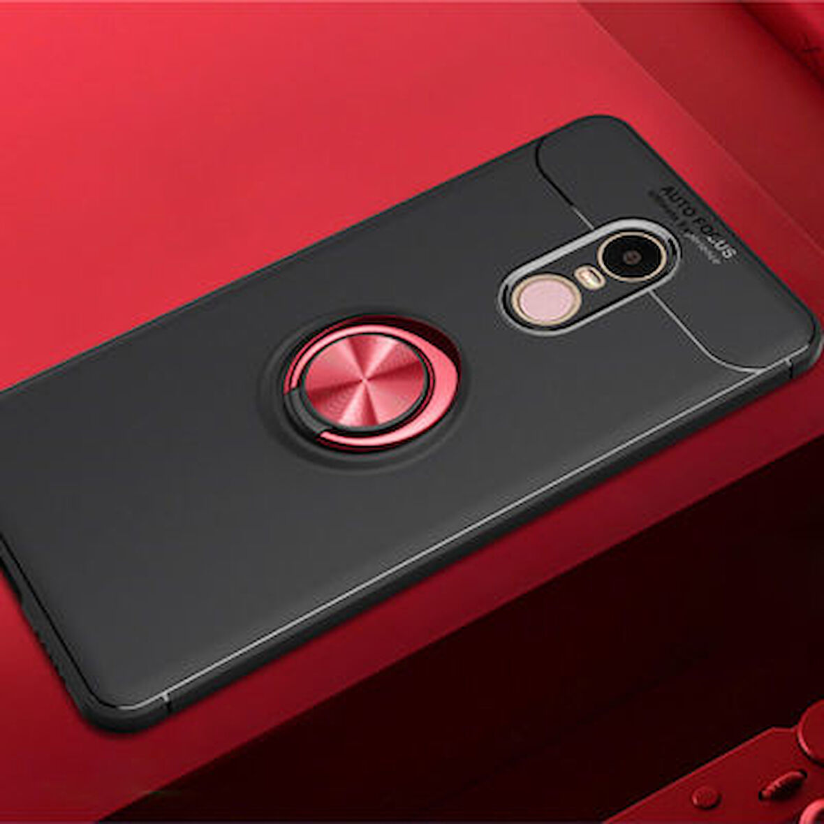 Redmi Note 4X Ultra Koruma Sağlayan Stant Özellikli Yüzüklü Ravel Silikon Kılıf