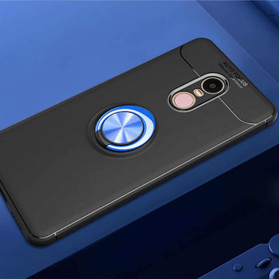 Redmi Note 4X Ultra Koruma Sağlayan Stant Özellikli Yüzüklü Ravel Silikon Kılıf