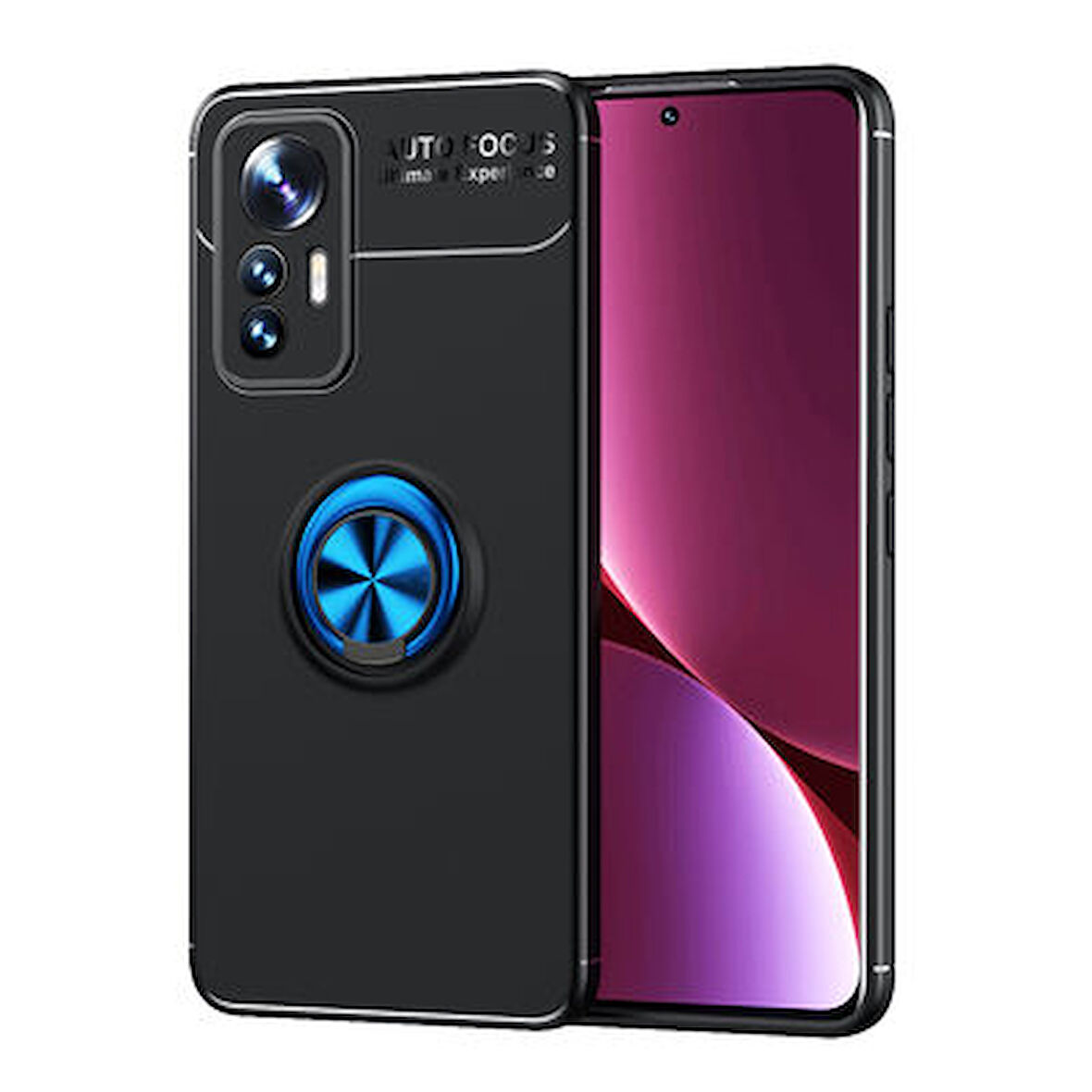 Xiaomi Mi 12 Lite Kılıf Yüzüğü Stant ve Araç Tutucu Olabilen Şık Esnek Premium Silikon Kapak RYC/Ravel
