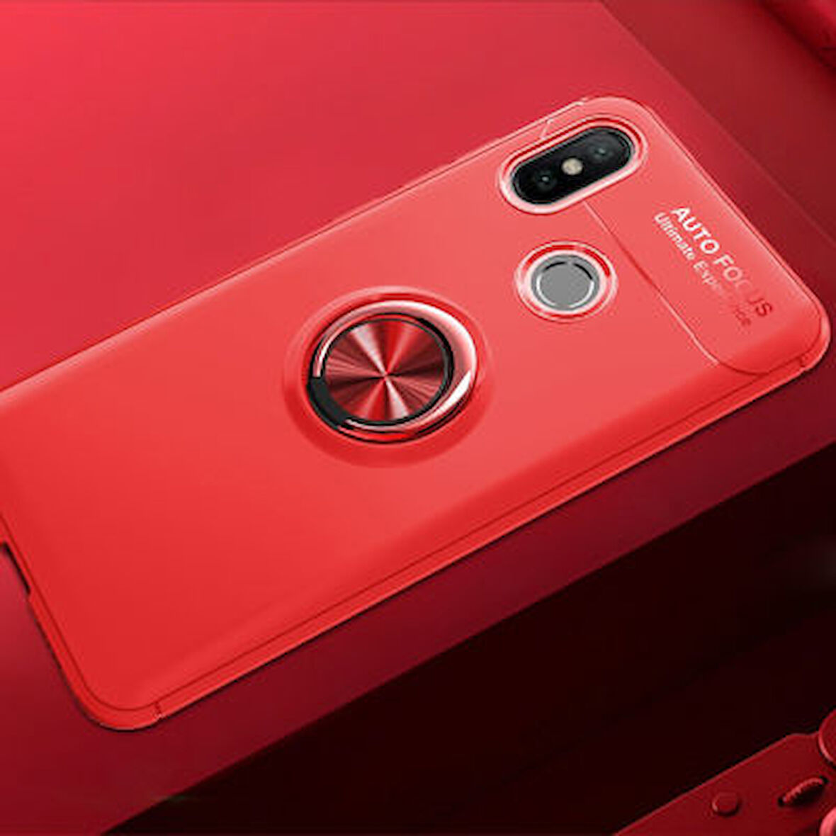 Xiaomi Mi 8 SE Kılıf Yüzüğü Stant ve Araç Tutucu Olabilen Şık Esnek Premium Silikon Kapak RYC/Ravel