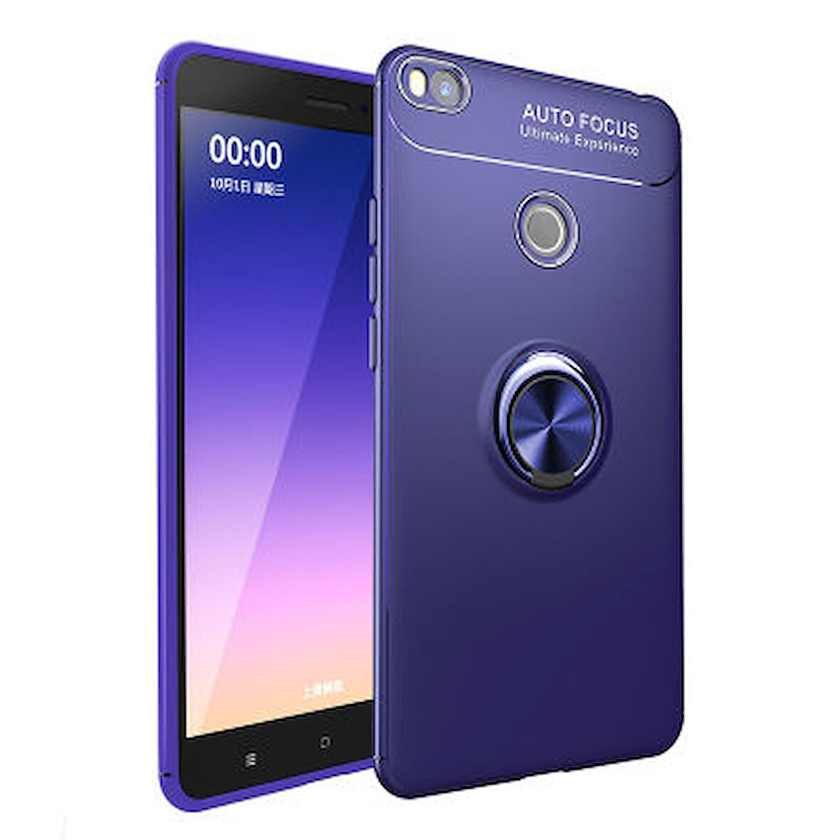 Xiaomi Mi Max 2 Ultra Koruma Sağlayan Stant Özellikli Yüzüklü Ravel Silikon Kılıf