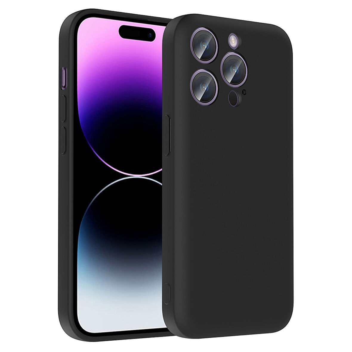 iPhone 13 Pro Kılıf Kamera Korumalı Ve Gizli Kart Hazneli Vitra Premium Silikon Kapak