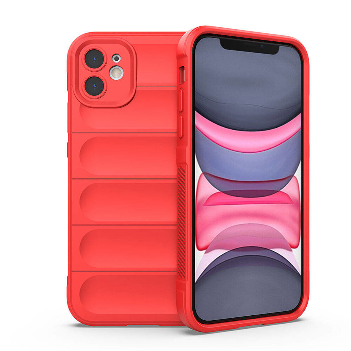 İphone 11 Kılıf Oyuk Tasarımlı Veltox Premium Esnek TPU Silikon Kapak