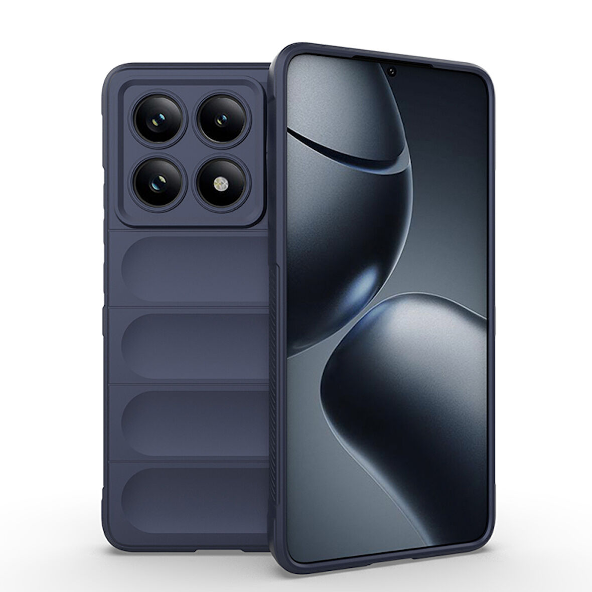 Xiaomi 14T Pro Kılıf İçi Kadife Dolgulu Dalga Tutma Haznelli Premium TPU Silikon Kapak RYC/Etnik