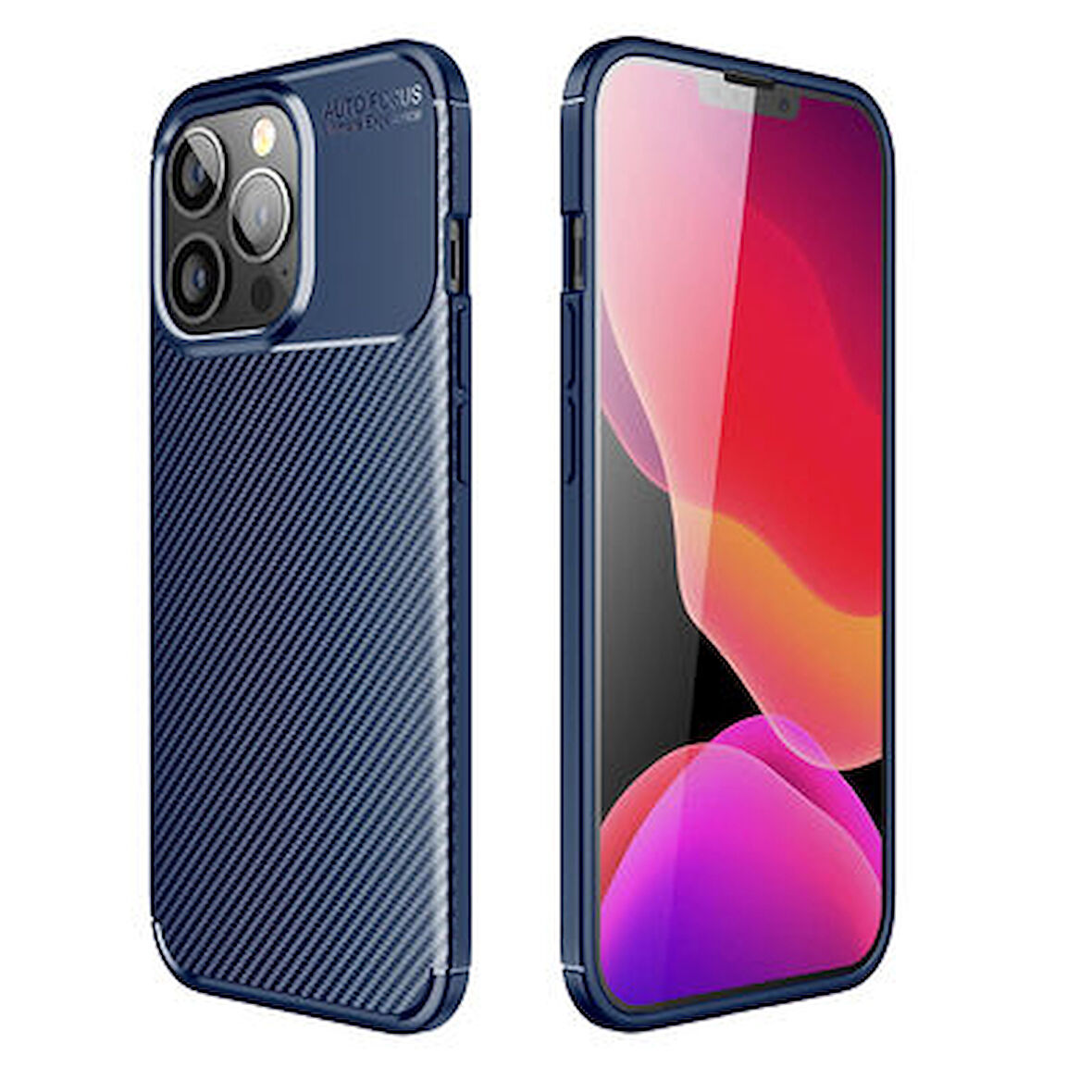 iPhone 13 Pro Kılıf Karbon Desenli Şık Tamia Premium Silikon Kapak