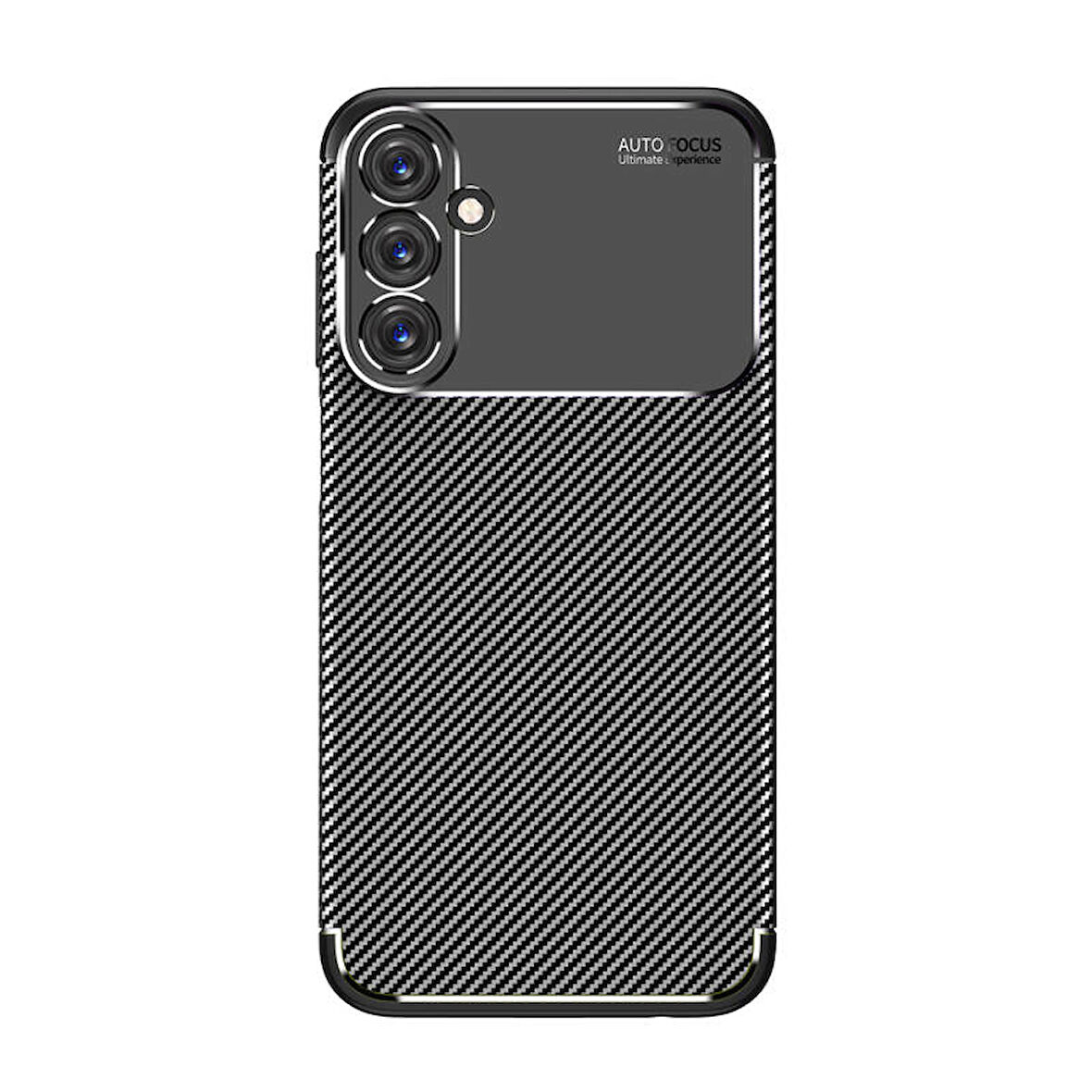 Samsung Galaxy A15 Kılıf Karbon Desenli Esnek Yüksek Kaliteli Meteryalden Üretilmiş Silikon Kapak RYC/Negro