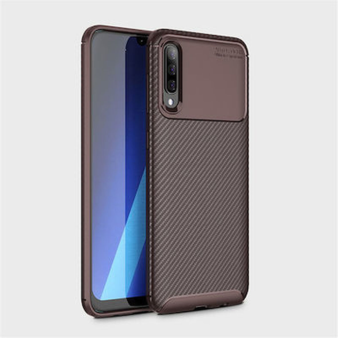 Samsung Galaxy A30S Kılıf Karbon Desenli Şık Negro Premium Silikon Kapak