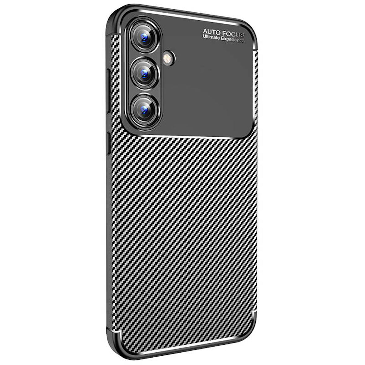 Samsung Galaxy A35 Kılıf Karbon Desenli Esnek Yüksek Kaliteli Meteryalden Üretilmiş Silikon Kapak RYC/Negro