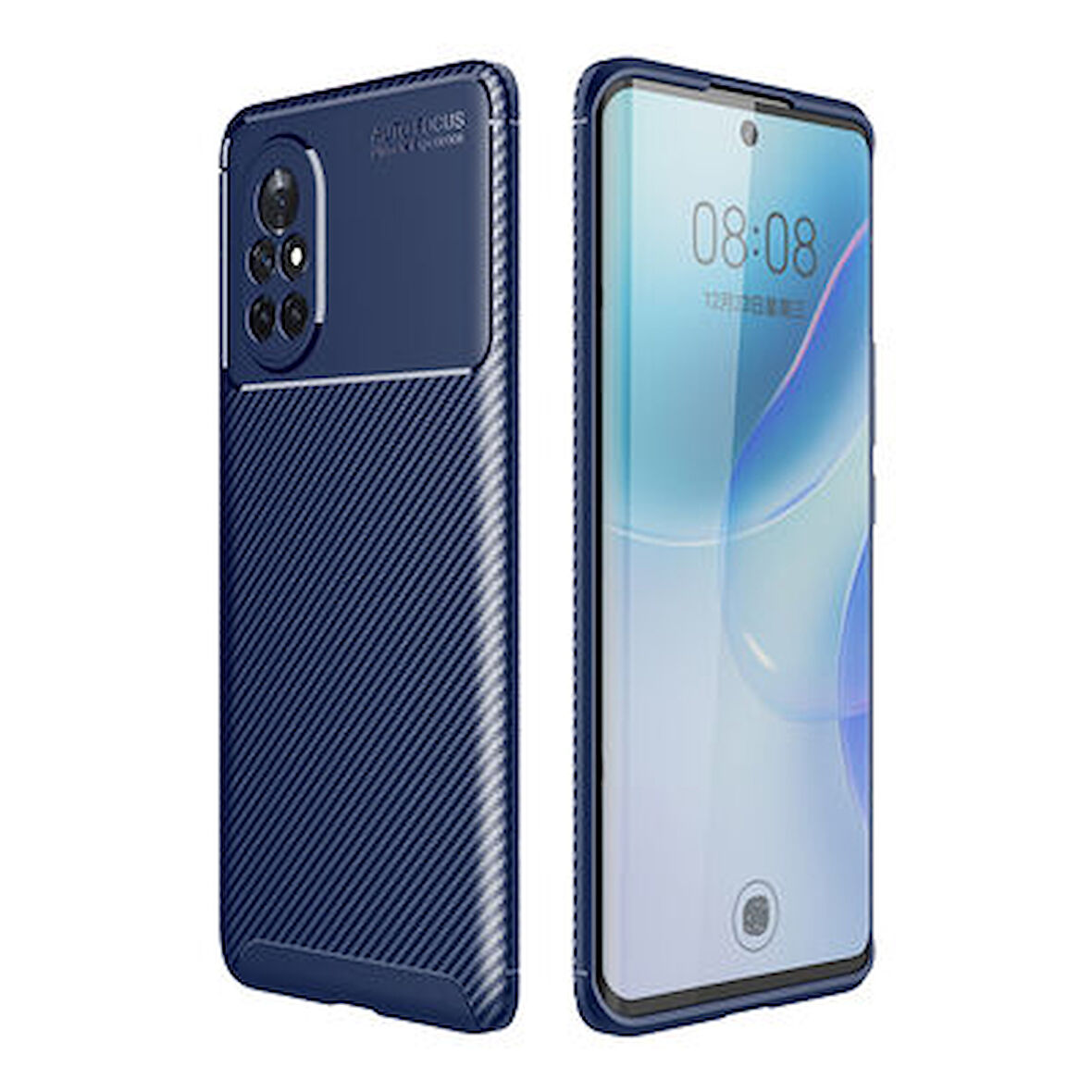 Huawei Nova 8İ Kılıf Karbon Desenli Şık Negro Premium Silikon Kapak