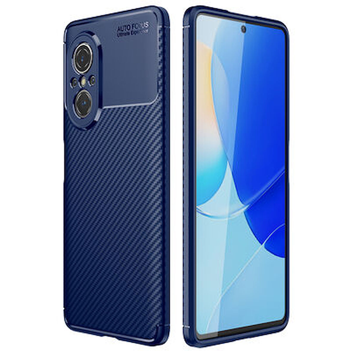 Huawei Nova 9 SE Kılıf Karbon Desenli Şık Tamia Premium Silikon Kapak