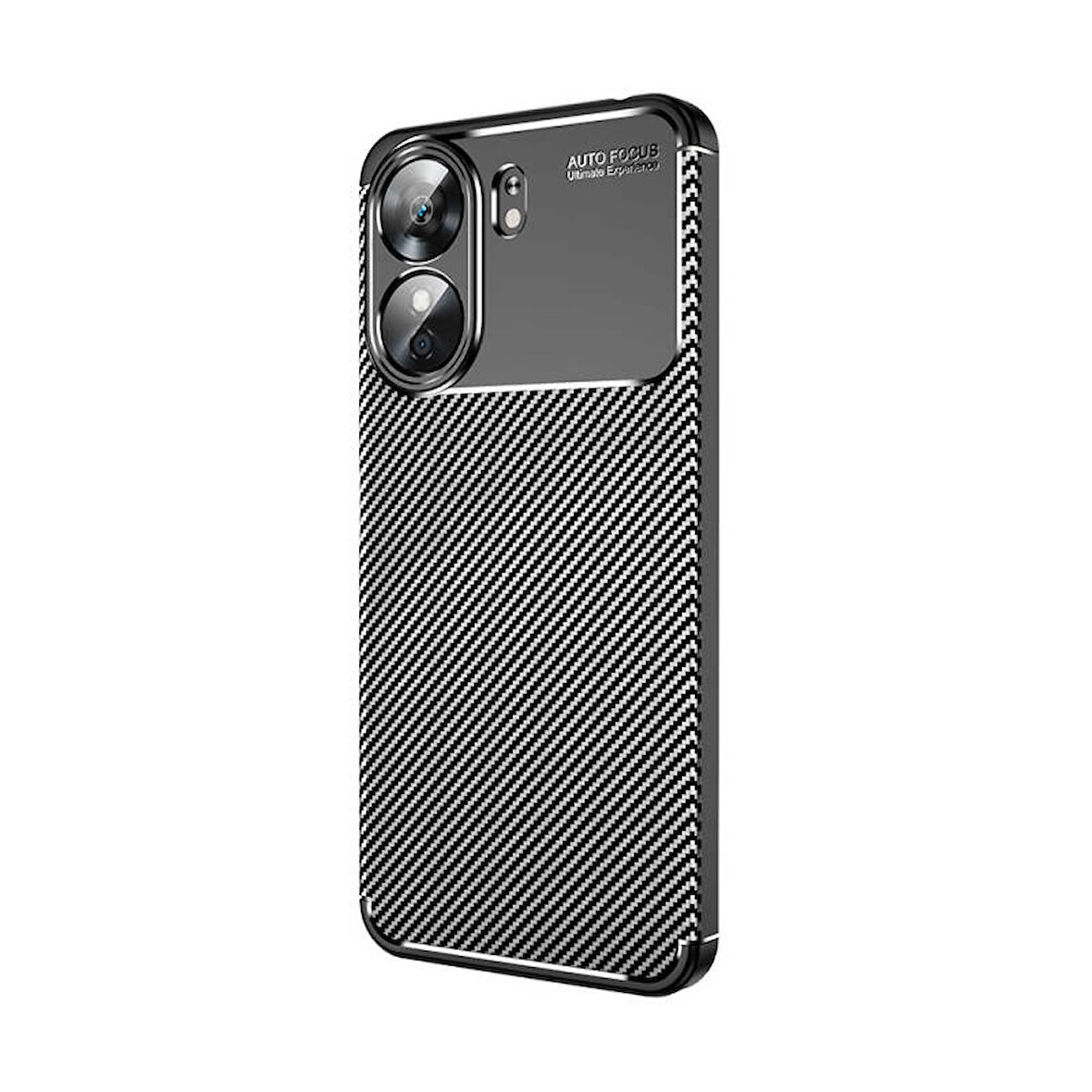 Poco C65 Kılıf Karbon Desenli Esnek Yüksek Kaliteli Meteryalden Üretilmiş Silikon Kapak RYC/Negro