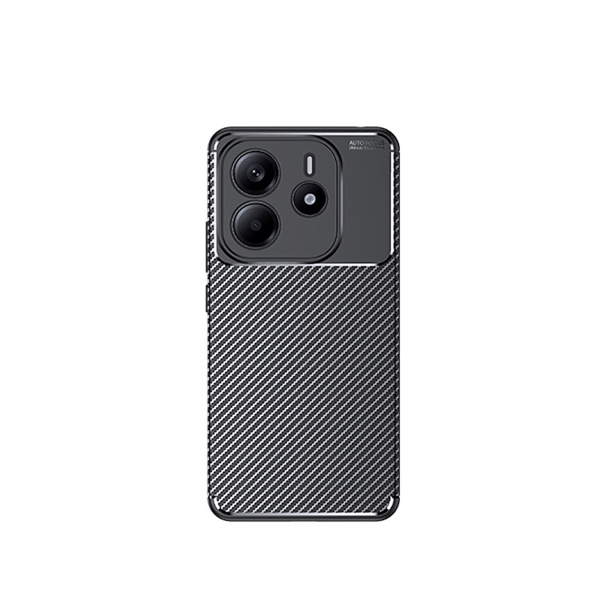 Redmi Note 14 5G Kılıf Karbon Desenli Esnek Yüksek Kaliteli Meteryalden Üretilmiş Silikon Kapak RYC/Negro