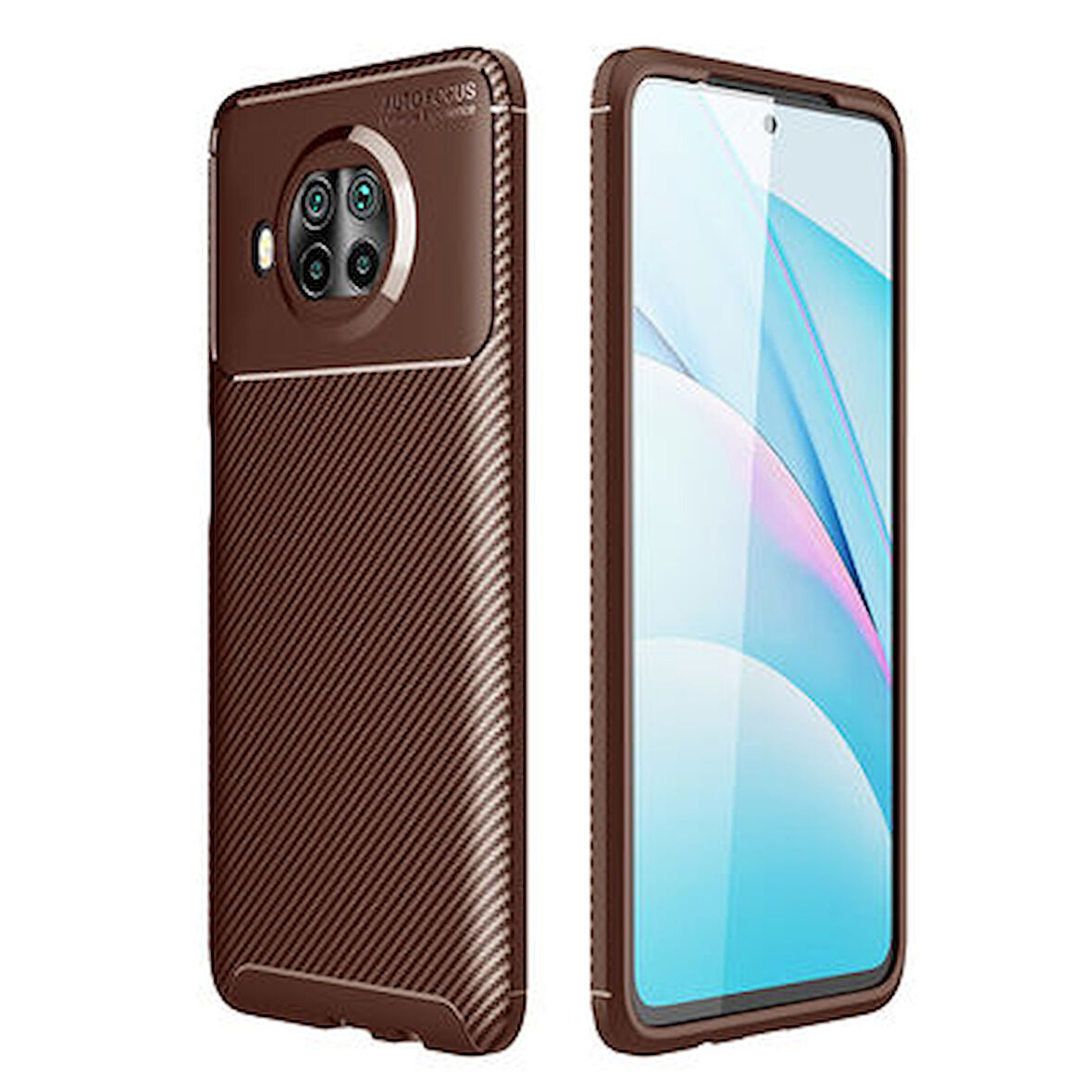 Redmi Note 9 Pro 5G Kılıf Karbon Desenli Esnek Yüksek Kaliteli Meteryalden Üretilmiş Silikon Kapak RYC/Negro