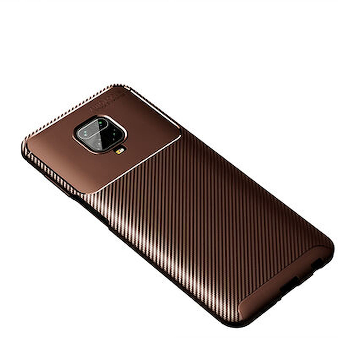 Redmi Note 9S Kılıf Karbon Desenli Esnek Yüksek Kaliteli Meteryalden Üretilmiş Silikon Kapak RYC/Negro